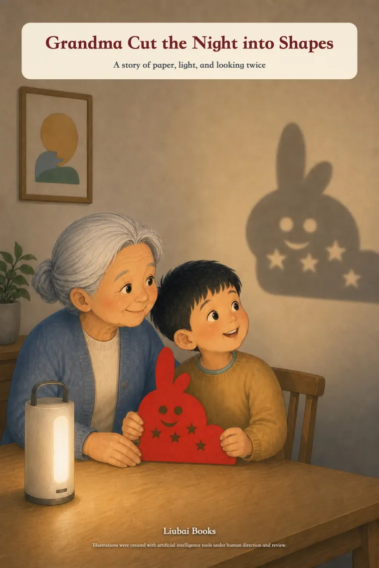 Book cover of Grandma Cut the Night into Shapes (Liubai Books)